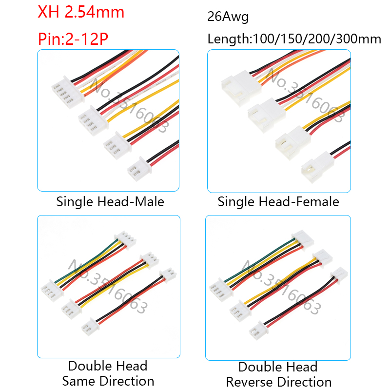 Jumper Wire Kit - 5/10 Pz XH-2.54mm Maschio/Femmina Connettore Con