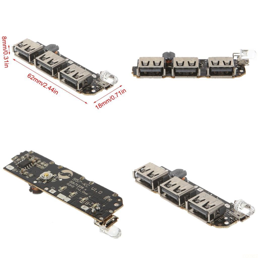 Li Ion Charger Module - B03F 5V 2.1A 3 USB Caricabatterie