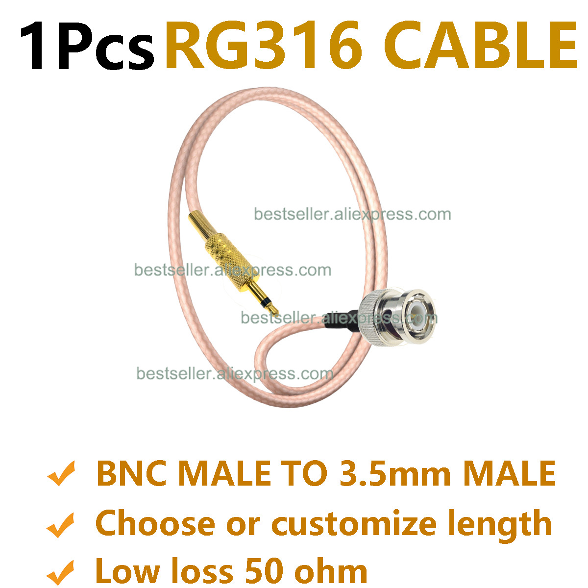 Jumper Wire Kit - 1 Pz RG316 BNC Maschio a