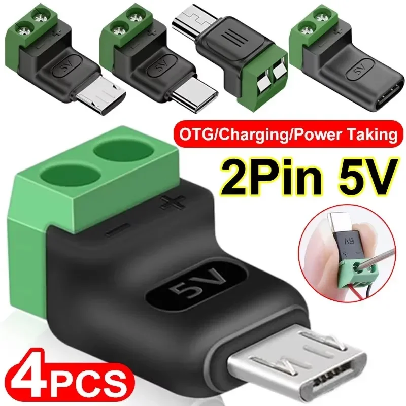 Screw Terminal Block - 1-4 Pezzi Connettore Senza Saldatura USB