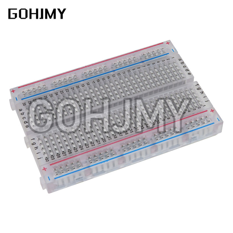Breadboard 400 Point - 10 pezzi mini tagliere/tagliere trasparente 8.5CM