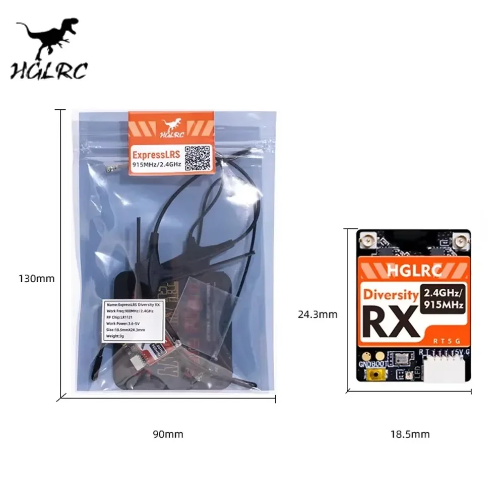 Ricevitore HGLRC Dualband RX E - Antenna 2.4Ghz recensione e prezzo