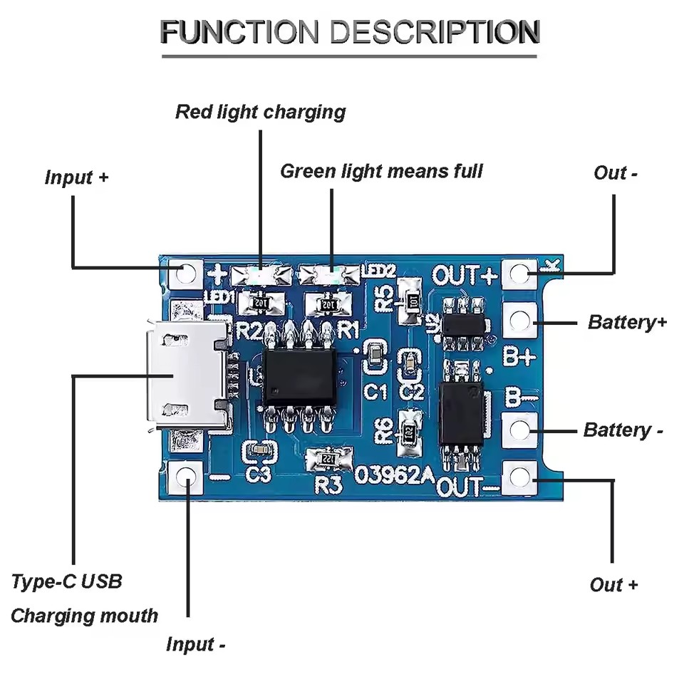 Moduli di ricarica USB Type-C  - Tp4056 Module recensione e prezzo